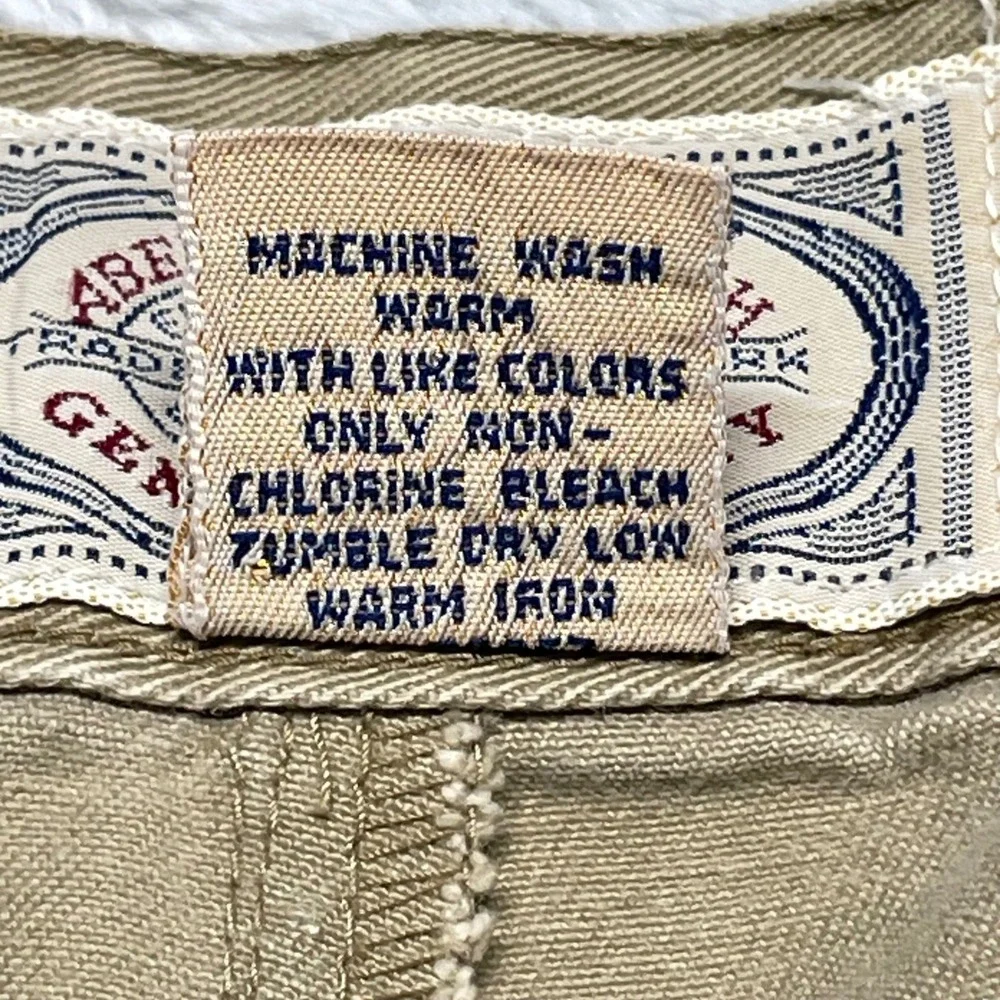 Vtg 90s‎ Abercrombie Fitch Pleated Chino Pants Mens 40x34 Khaki Cotton Baggy Ivy